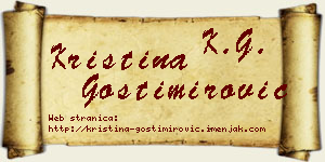 Kristina Gostimirović vizit kartica